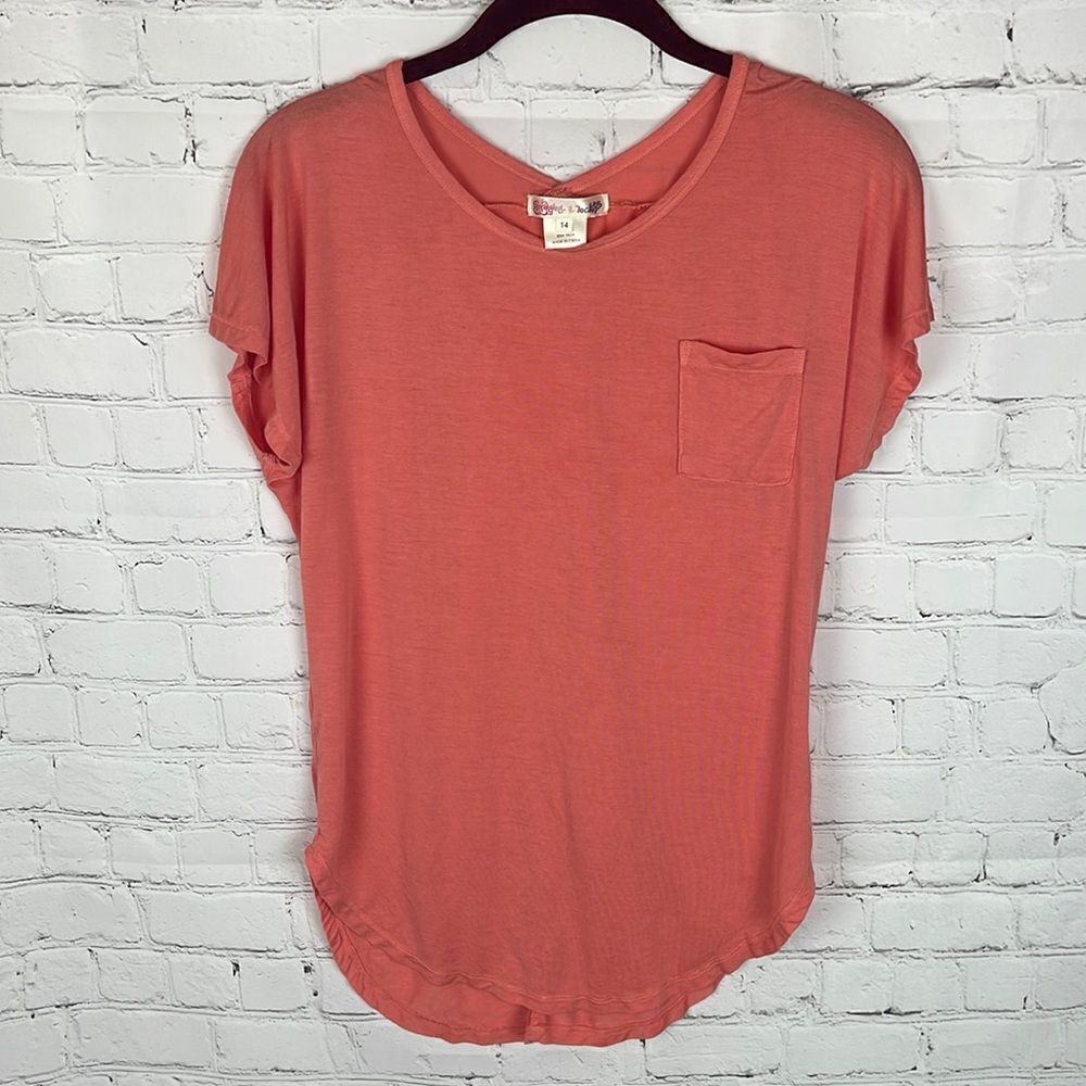 Ragdoll & Rockets Coral girls Soft Tee Size 14